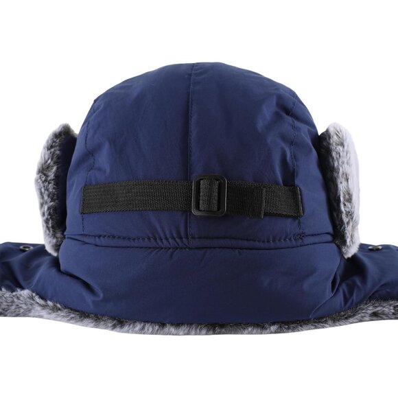 Faux Fur Lined Winter Trapper Hat with Face Mask for Men Women Cold Outdoor Use - Picture 5 of 7